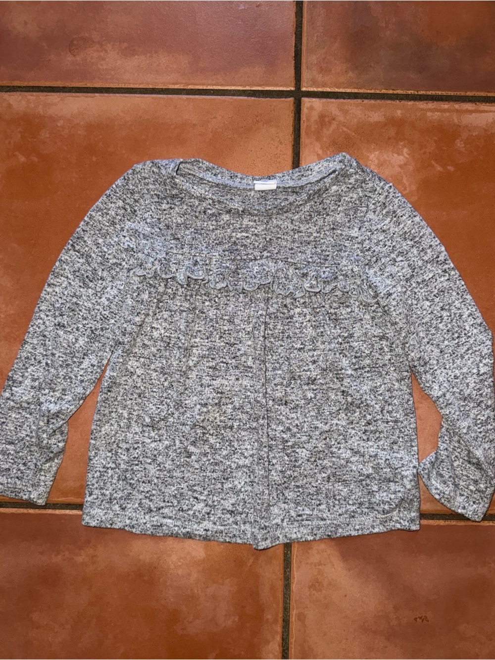 GAP Gray Marled Crewneck Sweater Top